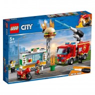 LEGO City Burger Bar Fire Rescue Building Blocks for Kids 60214